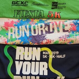 Lot of 3 Running Fitness Race Shirts